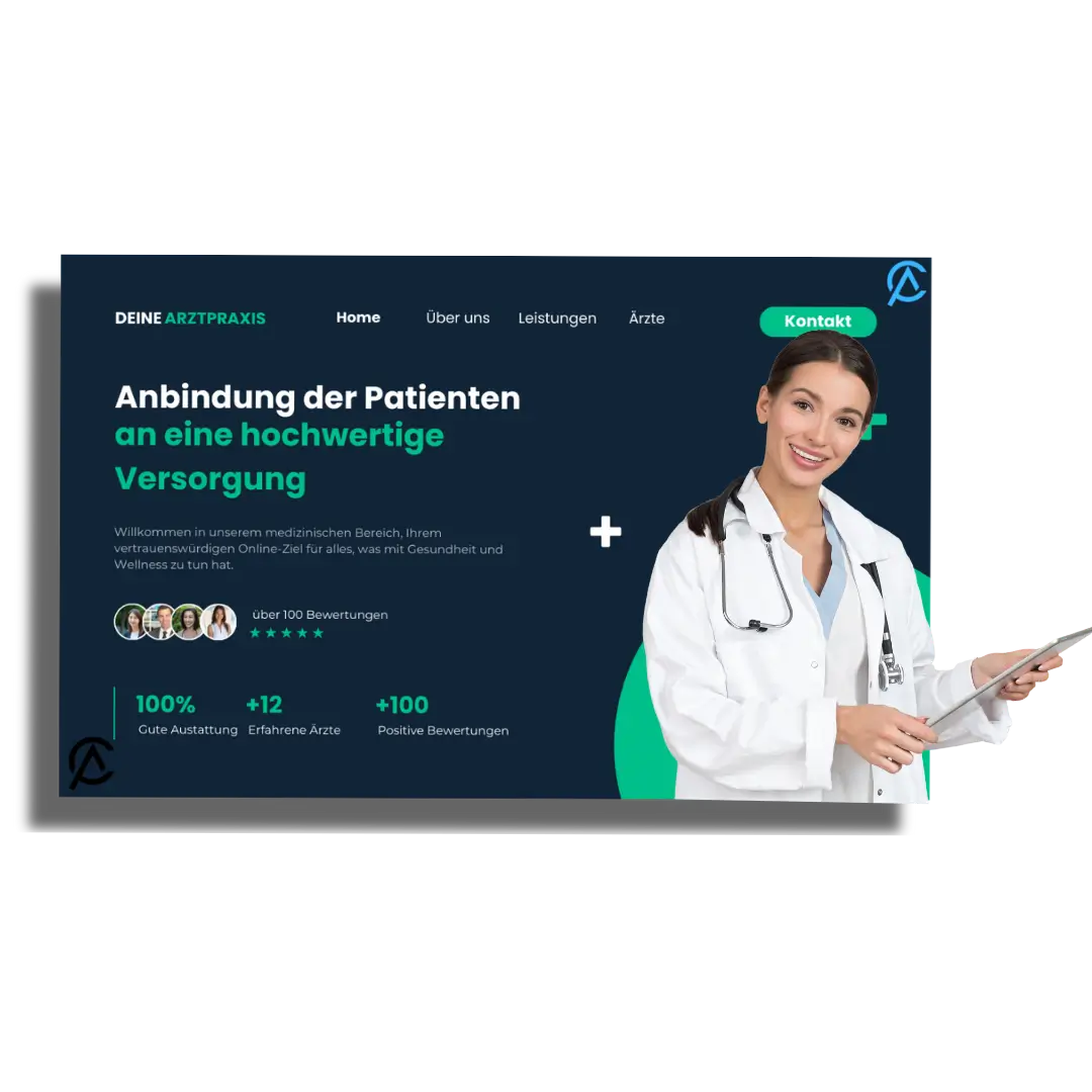 Demo-Homepage für Arztpraxis – Sehen Sie, wie AC-Beratung Ihre Praxis-Website für eine optimale Patientenansprache gestaltet.