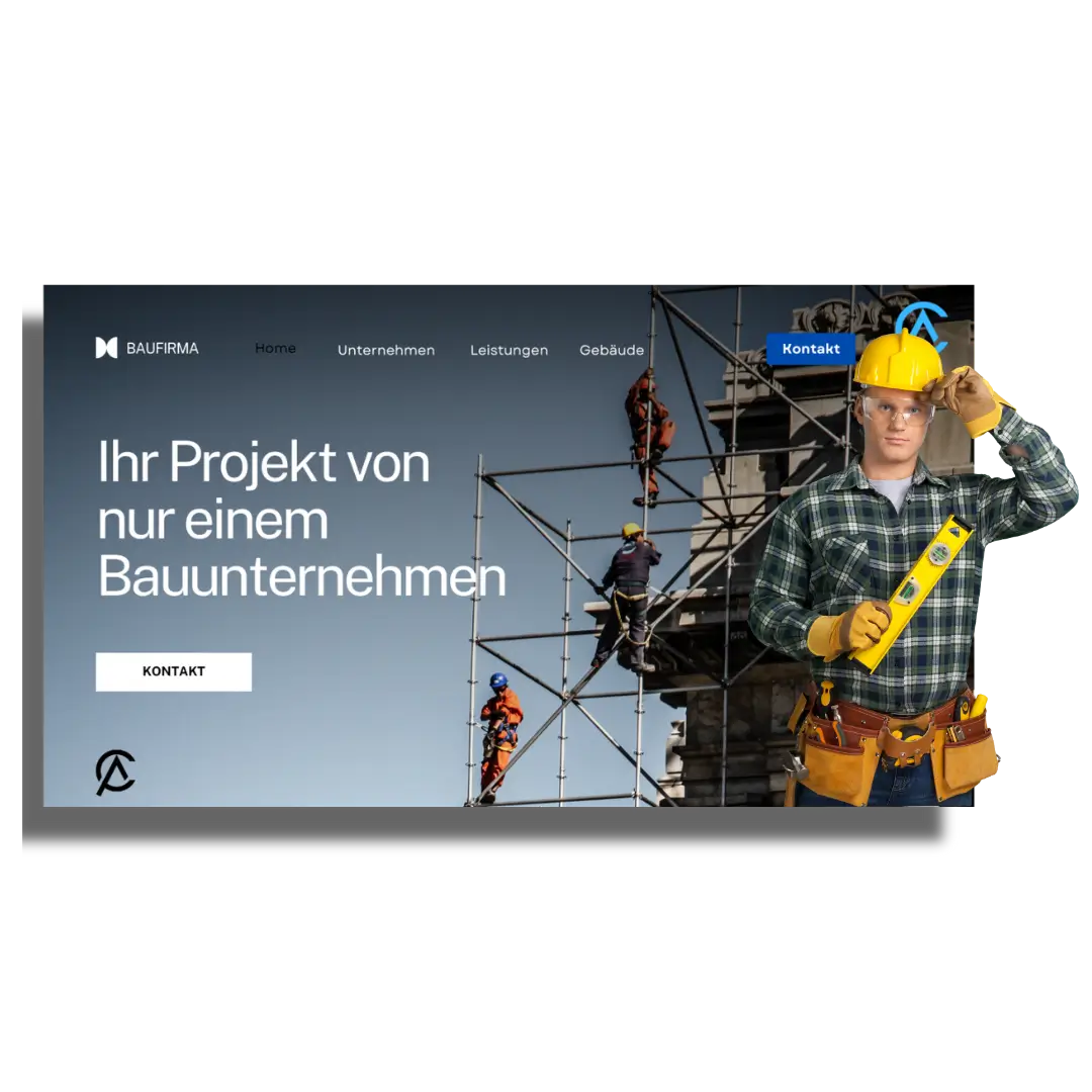 Demo-Homepage für Bauunternehmen – Überzeugen Sie sich von AC-Beratung’s Website-Erstellungsservice für Ihre Branche.